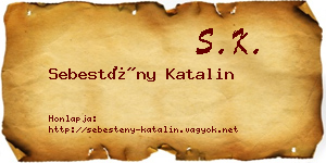 Sebestény Katalin névjegykártya